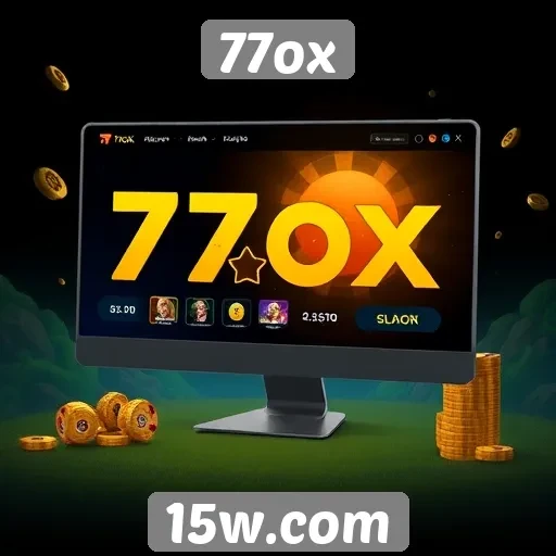 Análise da interface do site 77ox
